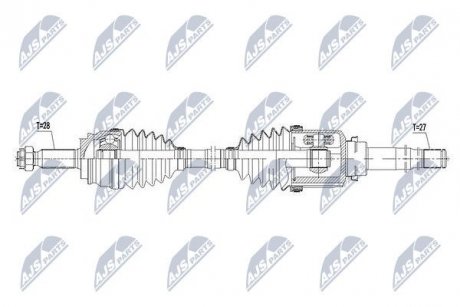 Фото автозапчасти піввісь приводу передн. прав. Jeep Compass/Patriot 06- NTY NPW-CH-064