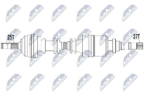 Фото автозапчастини полуось NTY NPW-CT-017