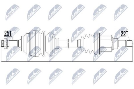 Фото автозапчасти полуось NTY NPW-CT-018