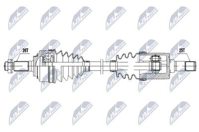 Фото автозапчастини піввісь | honda jazz 1.2,1.3,1.4 08-, city 1.4 08- /лів/ NTY NPWHD087