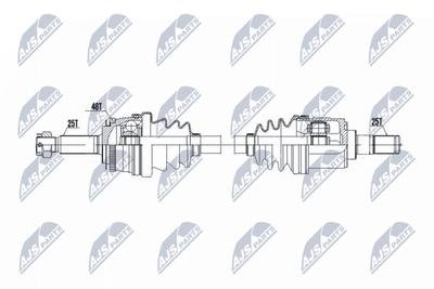 Фото автозапчасти піввісь | hyundai accent 1.4,1.6 05-10 /лів/ NTY NPWHY603