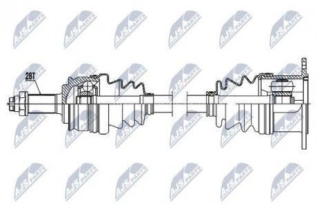 Фото автозапчастини полуось NTY NPW-SU-023