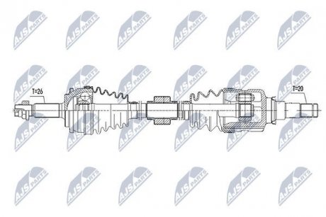 ПІВВІСЬ | TOYOTA AVENSIS T27 1.6 08-, 1.8 MTM/ATM 08- /ЛІВ/ NTY NPWTY087