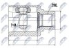 Фото автозапчасти шАРНІР РІВНИХ КУТОВИХ ШВИДКОСТЕЙ | VW TIGUAN 2.0TDI, 2.0TFSI 4MOTION 07-, AUDI Q3 2.0TDI, 2.0TFSI QUATTRO 11-, TT 2.5TFSI QUATTRO 09- /ПРАВ/ NTY NPWVW027 (фото 1)