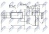 Фото автозапчасти шАРНІР РІВНИХ КУТОВИХ ШВИДКОСТЕЙ | NISSAN ALMERA N16 2.2TDI 00- /+ABS=42T/ NTY NPZNS080 (фото 1)