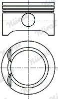 Поршень (диаметр 72,5мм, STD) OPEL OPEL AGILA, CORSA B, CORSA C NURAL 8710270000 (фото 1)