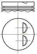 Фото автозапчастини поршень в комплекті на 1 циліндр, 1-й ремонт (+0,5) NURAL 87-102707-10