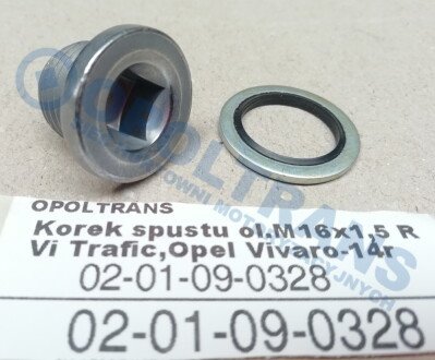 Фото автозапчасти korek spustu ol.M16x1,5 RVi Trafic,Opel Vivaro-14r OPOLTRANS 0201090328