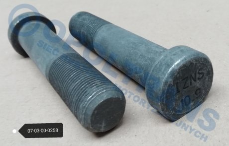 Фото автозапчастини болт колеса з круглою головкою з різьбою m22x1,5x98mm, mb,man tga-s-m /p/ czarna OPOLTRANS 07-03-00-0258