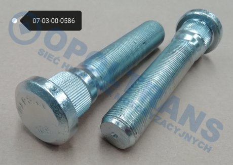 Фото автозапчасти болт колеса з круглою головкою з різьбою,m22x1,5x114mm, vo.fh 03r-,t 13r-/t/ocyn mega OPOLTRANS 07-03-00-0586