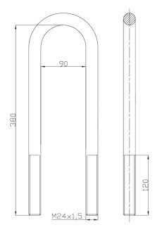 Фото автозапчасти strzemiД™ res. 91xM24x1,5x390 kl.8 MB 2222.. /T/ OPOLTRANS 0802030434