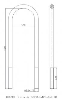 Фото автозапчасти strzemiД™ res.130xM22x1,5x450 kl.8.8 ROR OPOLTRANS 0802030533