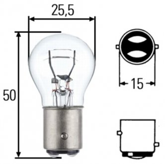 Лампа 24V 21W/5W 2-х контактная OPOLTRANS 1306010016 (фото 1)