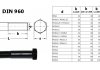 Фото автозапчастини болт з 6-ти гран. головкою з різьбою m20x160/2 din 960/10.9 sw30 czarna OPOLTRANS 20-01-00-0299 (фото 1)