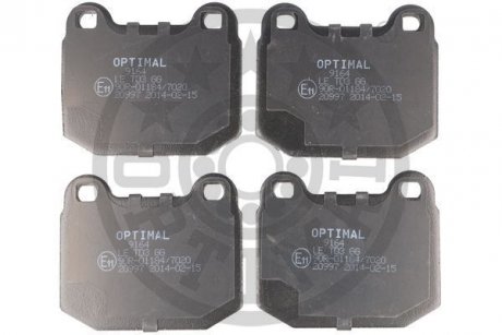 Brake Pad Set Optimal BP09164