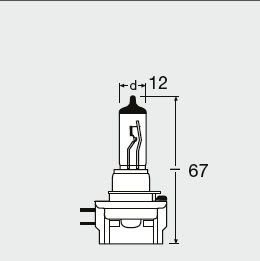 Фото автозапчастини лампа галогенная Н11 12V В 55W PGJY19-2 FS1 OSRAM 4008321054654