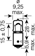 Фото автозапчасти лампа накаливания H6W 12V 6W BAX9s OSRAM 4008321094896