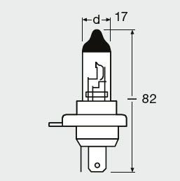 Фото автозапчасти лампа галогенная ALLSEASON SUPER H4 12V 60/55W ALS P43t OSRAM 4050300435978