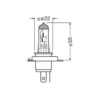 Фото автозапчасти лампа фарная H4 12V 60/55W P43t COOL BLUE INTENSE Next Gen компл. OSRAM 64193CBNHCB