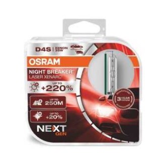 Фото автозапчасти лампа d4s 35w p32d-5 duo xenarc night breaker laser (next gen) OSRAM 66440XNN-HCB