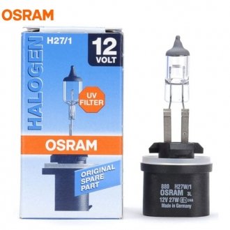 Лампочка допоміжна, 1шт, H27W/1, 12В, max. 27Вт, тип гнізда PG13 OSRAM 880-