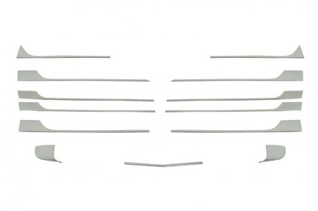 Бутафорські ламелі (колір сріблястий; глянцевий; комплект) MERCEDES ACTROS MP4 / MP5 07.11- PACOL MER-FP-042 (фото 1)