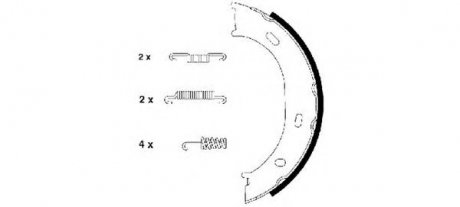 Фото автозапчасти колодки ручника Mercedes Sprinter PAGID H9145