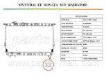 - Радіатор охолодження HYUNDAI Sonata(EF) 2.0-2.7 98-04 PARTS-MALL PXNDA-012 (фото 1)