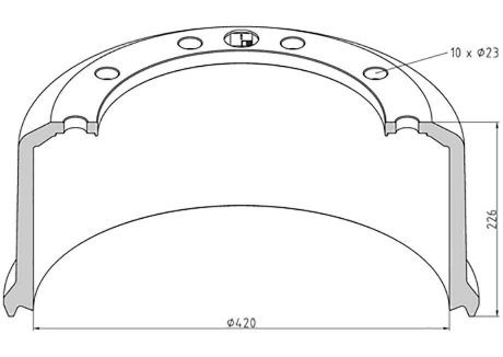 Фото автозапчасти гальмівний барабан PE AUTOMOTIVE 046.627-10