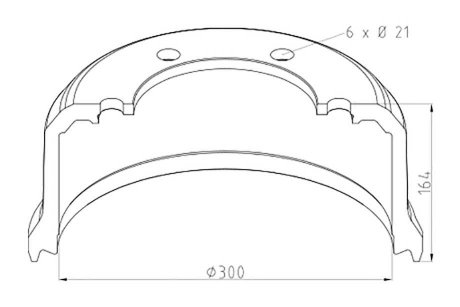 Фото автозапчасти тормозной барабан (300) BPW PE AUTOMOTIVE 046.833-00