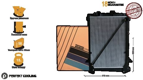Радиатор с рамой [ cooling] DAF CF65, 75 Евро3, Евро5 (1627416, 1434916) PERFEKT 211-DF7416-00 (фото 1)