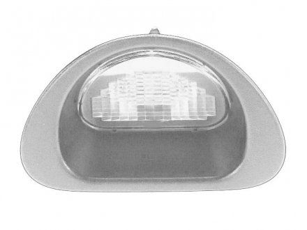 Ліхтар освітлення номерного знаку (корпус; лампочка; рамка; розсіювач) C1; 107 06.05-09.14 Peugeot/Citroen 6340E2 (фото 1)