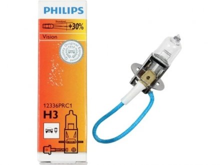 Фото автозапчастини лампа головного света H3 55W Premium +30% PHILIPS 12336PR