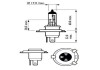 Фото автозапчастини лампочкаH4 12V/60/55W P43T-38 +30% VISION MOTO. PHILIPS 12342PRBW (фото 4)