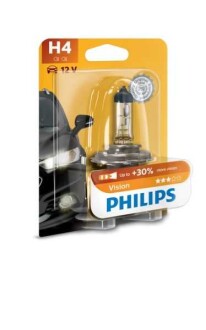 Фото автозапчастини лампочкаH4 12V/60/55W P43T-38 +30% VISION MOTO. PHILIPS 12342PRBW