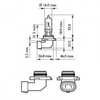 Фото автозапчастини автомобильная лампа HB3 Vision 12V P20d PHILIPS 24689930