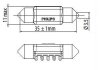 Фото автозапчасти лампочка LED C5W 24V 1W 6000K гнездо SV8.5 PHILIPS 249446000KX1 (фото 2)