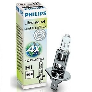 Фото автозапчастини автомобильная лампа H1 LongeRLife EcoVision 12V P14,5s PHILIPS 36187230