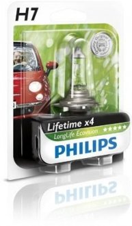 Фото автозапчасти лампочка H7 LongerLife Ecovision 12V PX26d Блистер PHILIPS 36200830