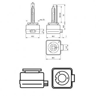 Фото автозапчастини лампочка D1S Vision 12V PK32d-2 PHILIPS 36473633