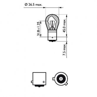 Фото автозапчасти автомобiльна лампа PHILIPS 38218128