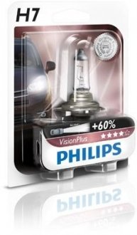 Фото автозапчасти лампочка H7 VisionPlus 12V PX26d Блистер PHILIPS 39936330