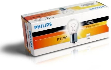 Фото автозапчасти лампочка P21W 12V BA15s PHILIPS 49078073