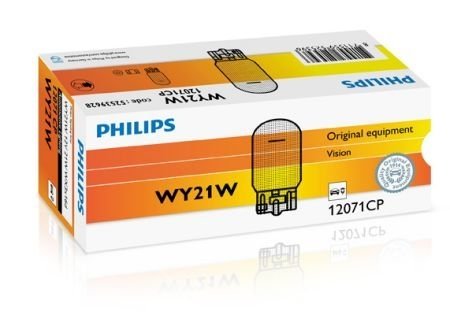 Фото автозапчасти автомобильная лампа WY21W 12V WX3x16d (Желтый) PHILIPS 52539628