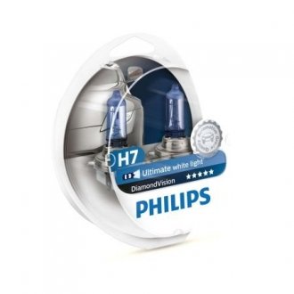 Фото автозапчастини сервісний набір:: 12 [В] H7 DiamondVision 55W цоколь PX26d 5 000K,Blister PHILIPS 69747928