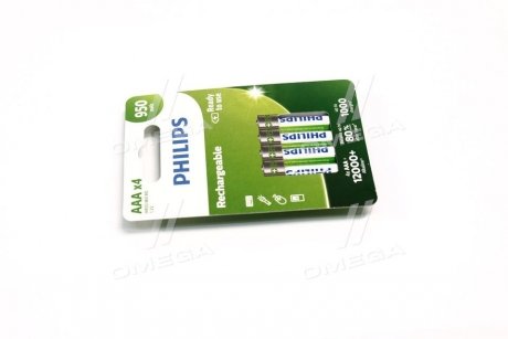 Фото автозапчасти аккумулятор R03 / AAA MULTILIFE 950 mAh Blister 4шт PHILIPS R03B4A95/10