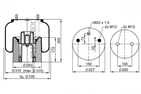 Фото автозапчастини ресора пневматична PHOENIX 1DK21A-4