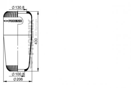 Фото автозапчасти ресора пневматична PHOENIX 1F16