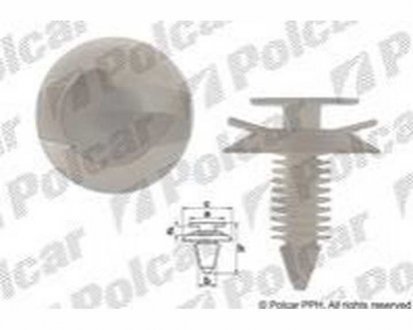 Фото автозапчастини кріплення дверної карти FIAT PANDA, -86/86- (5755291) Polcar 1070130