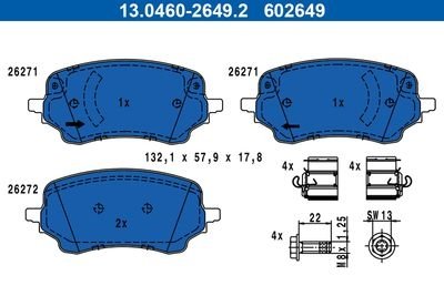 Фото автозапчасти гальмівні колодки Polcar 13.0460-2649.2